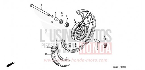 FRONT WHEEL (E/ED/F/G/SD/SW) CM125CR de 1994
